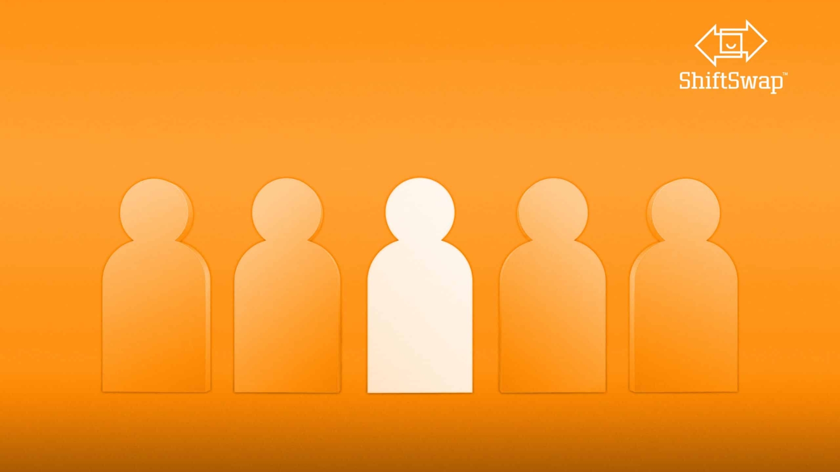 Employee engagement. Based on studies, 1 out of 5 employees feel engaged. Image of 5 icons and only 1 is highlighted.