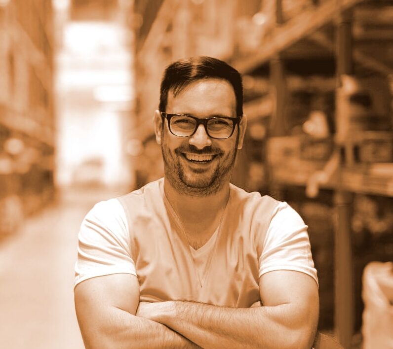 warehouse worker smiling