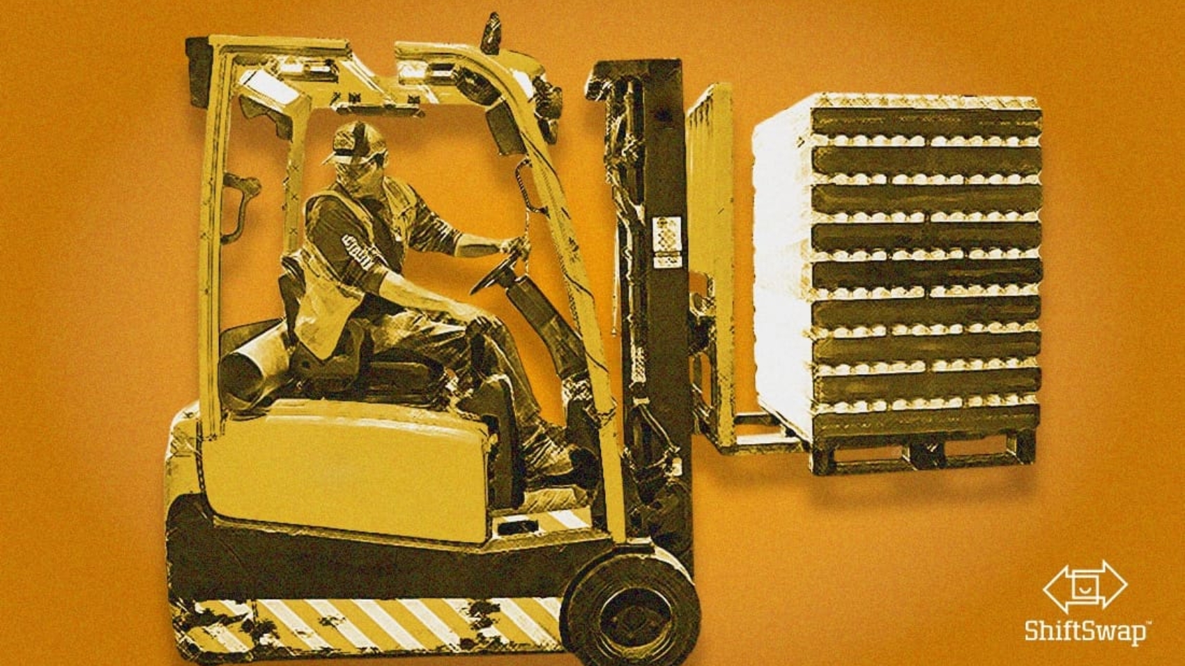 skilled hourly worker on a forklift